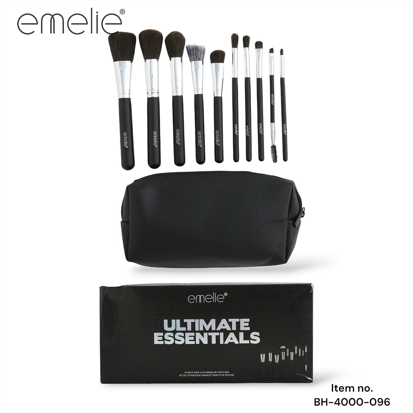Emelie Ultimate Essentials Brush Set with Bag