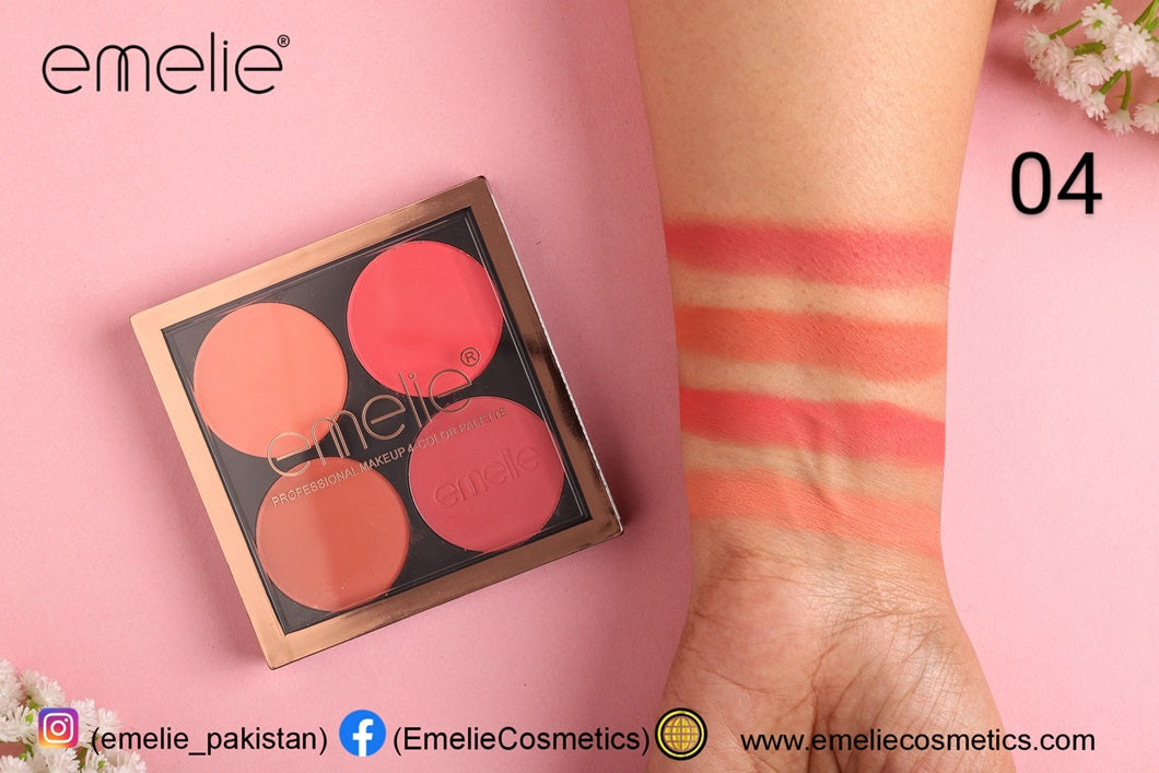 Emelie Professional Makeup 4 Color Palette