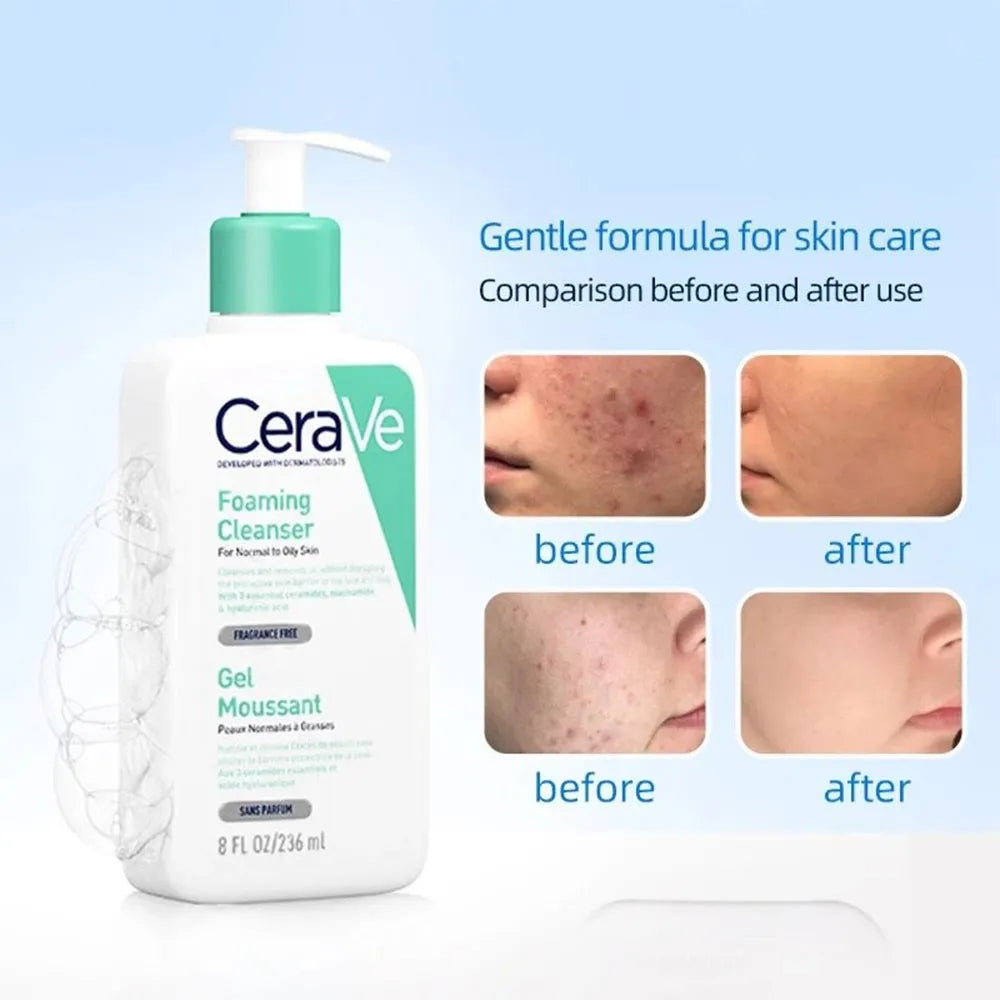 CeraVe Foaming Cleanser - Foaming Gel Cleanser for Normal to Oily Skin