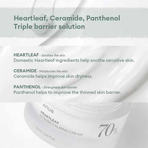 Anua Heartleaf 70 Intense Calming Cream - 50ml Korea
