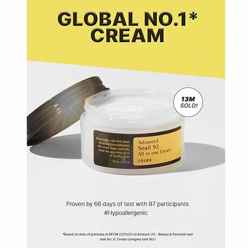 COSRX Snail 92 All-In-One Cream 100ml - Anti-Aging Moisturizer