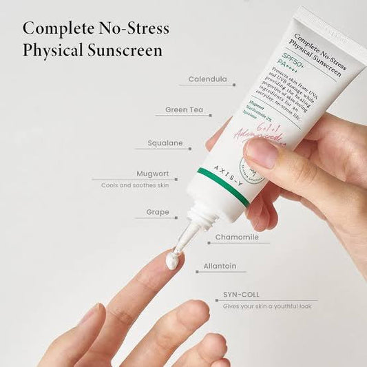 Axis-Y Complete No-Stress Physical Sunscreen SPF50+ PA - Korea