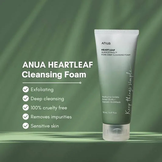 ANUA HEARTLEAF QUERCETINOL PORE DEEP CLEANSING FOAM 150ml - KOREA