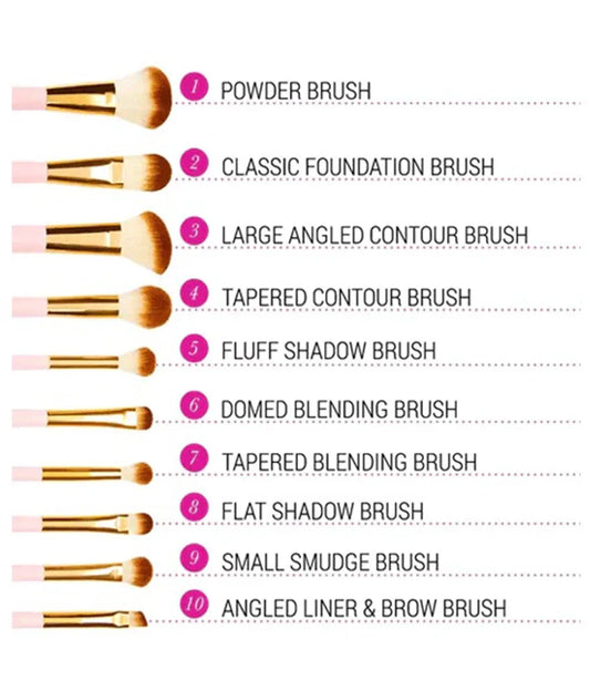 BH Cosmetics – 10 Piece Brush Set with beautiful box