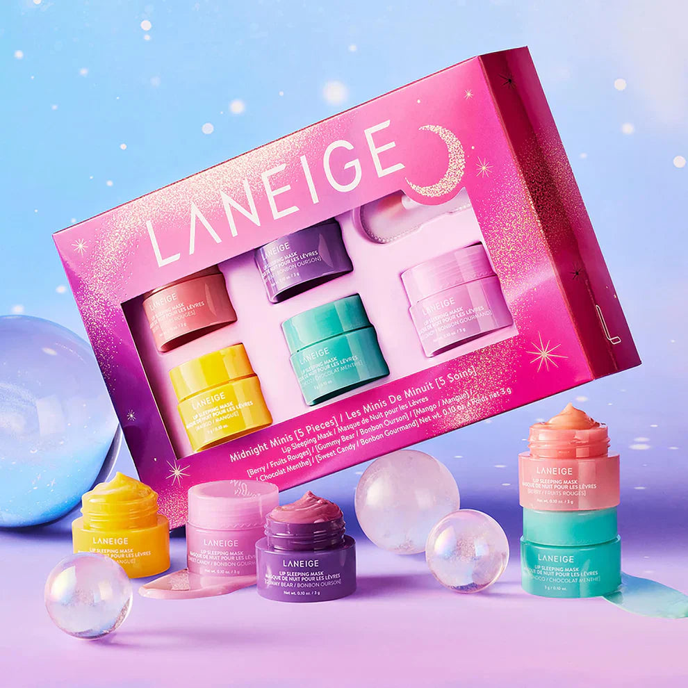 LANEIGE Midnight Minis โ Lip Sleeping Mask Set with Vitamin C