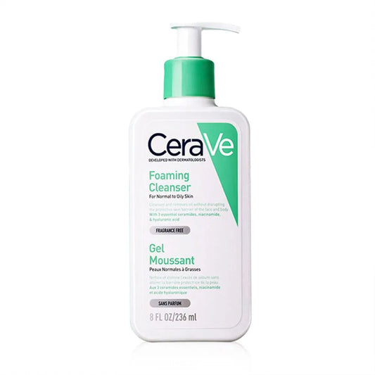 CeraVe Foaming Cleanser - Foaming Gel Cleanser for Normal to Oily Skin