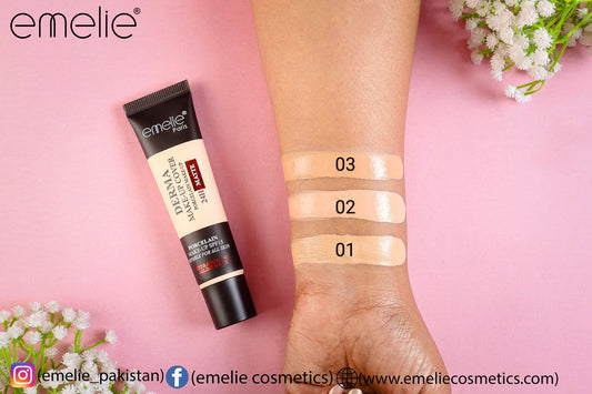 Emelie Derma Make-Up Cover Matte Foundation Tube - 45g