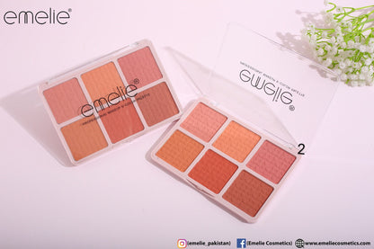 Emelie Matte Blusher 6 Color Pallete