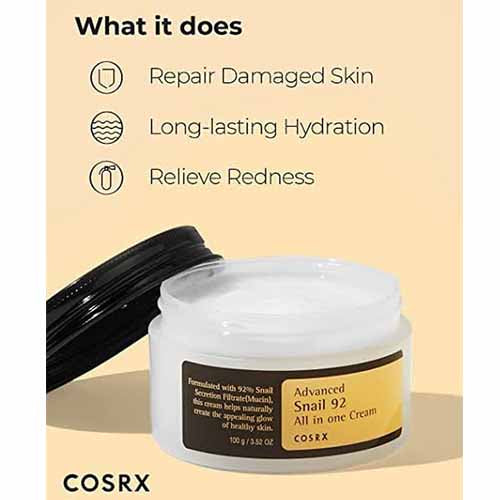 COSRX Snail 92 All-In-One Cream 100ml - Anti-Aging Moisturizer