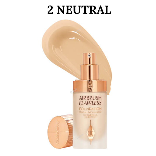 Charlotte Tilbury Airbrush Flawless Foundation – Full Coverage, Long-Lasting - Shade (2-Neutral)