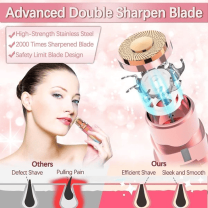 2-in-1 Electric Eyebrow Trimmer & Facial Hair Shaver
