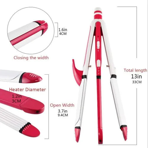 KEMEI KM-1291 3-in-1 Hair Straightener & Curler – Ceramic Hair Styler
