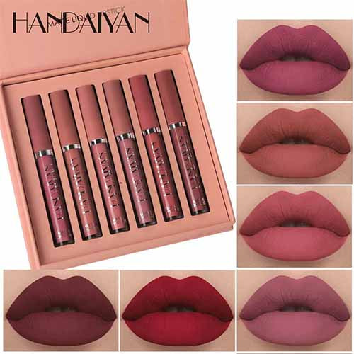 HANDAIYAN MATTE LIP GLOSS KIT - 06 COLOR -(ORIGIONAL)