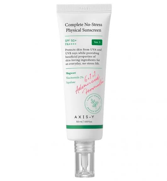 Axis-Y Complete No-Stress Physical Sunscreen SPF50+ PA - Korea